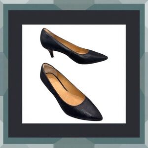 Indigo by Clarks Sage Copper Comfort Heels Women’s 9.5M Black Lizard Suede